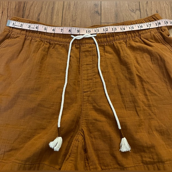 Old Navy 2X Brown Terracotta 100% Cotton Drawstring Stretch Shorts Pockets - Picture 2 of 9